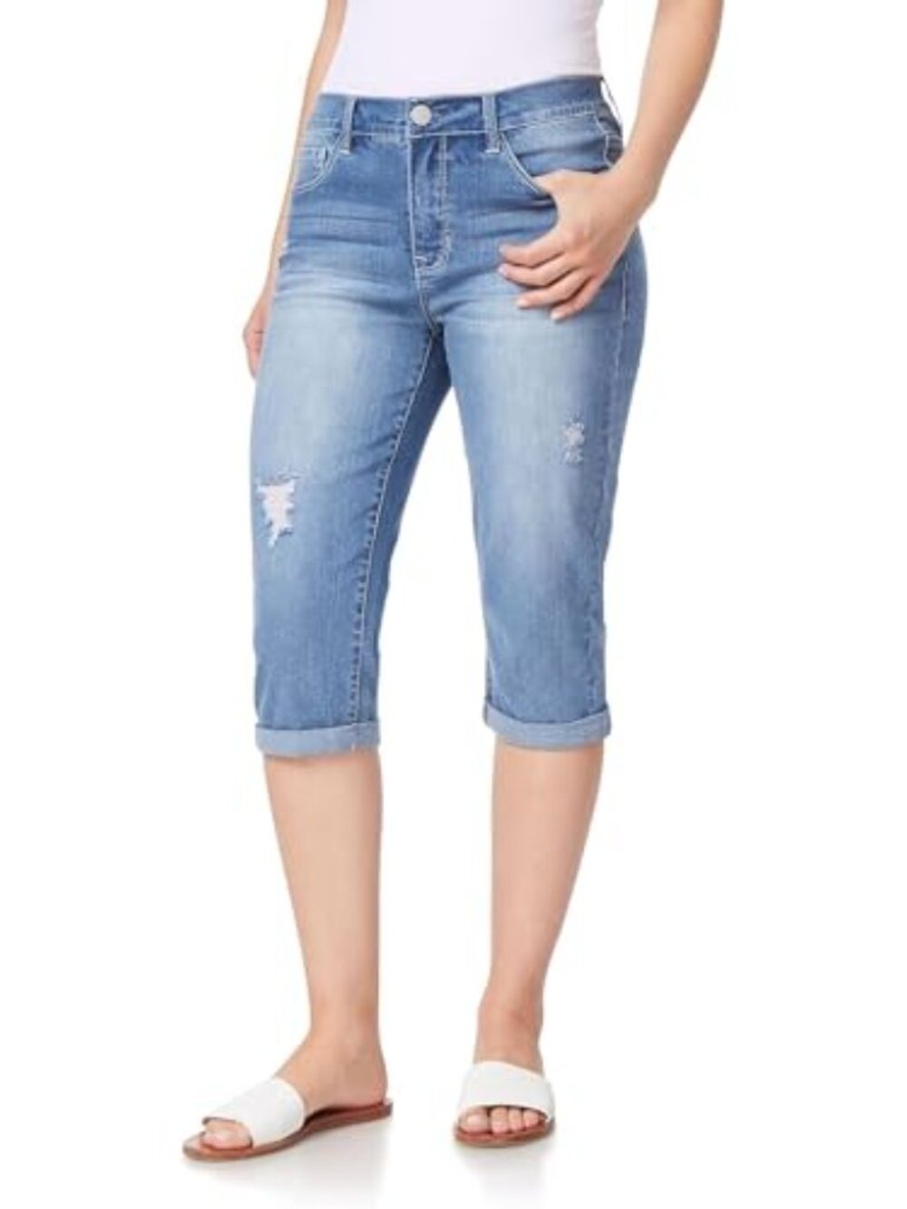 NWT Angels Forever Young Women's Forever Skinny Mid-Rise Crop Jeans